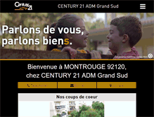 Tablet Screenshot of century21-adm-immobilier-montrouge.com